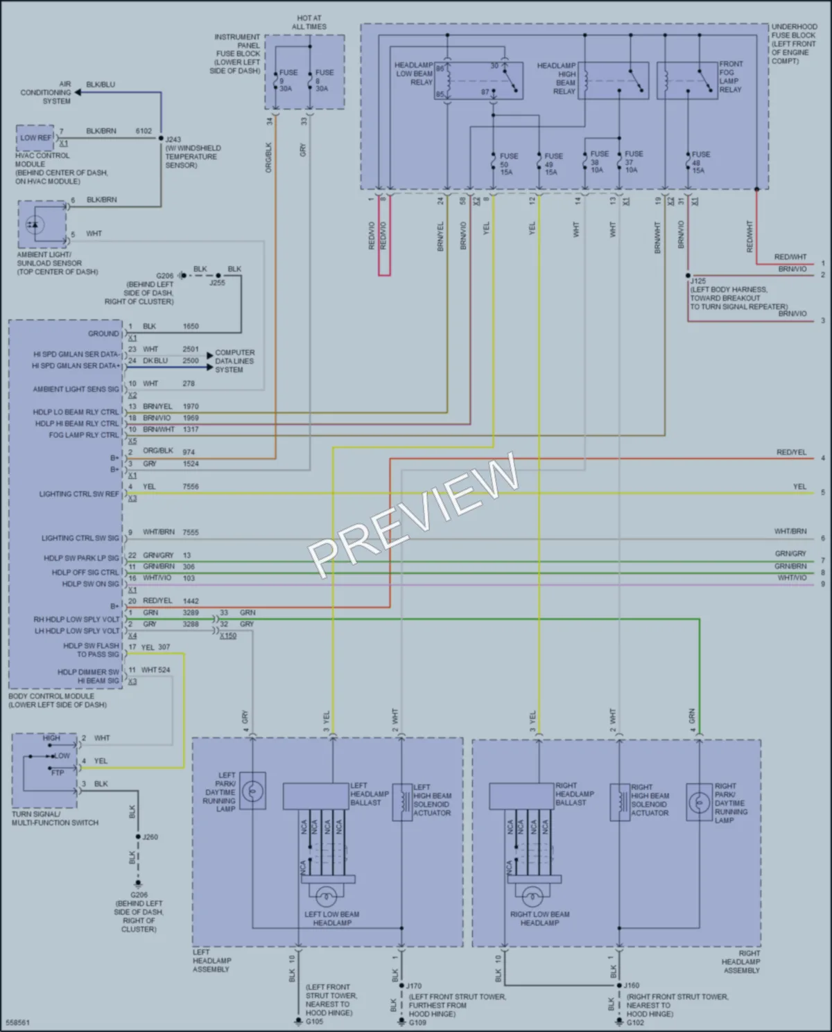 2017 Buick Regal Headlights wiring diagram preview