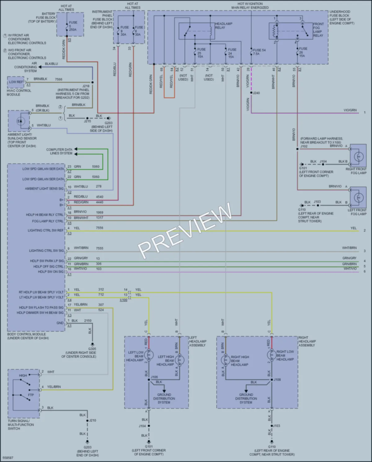 2017 Buick Verano Headlights wiring diagram preview