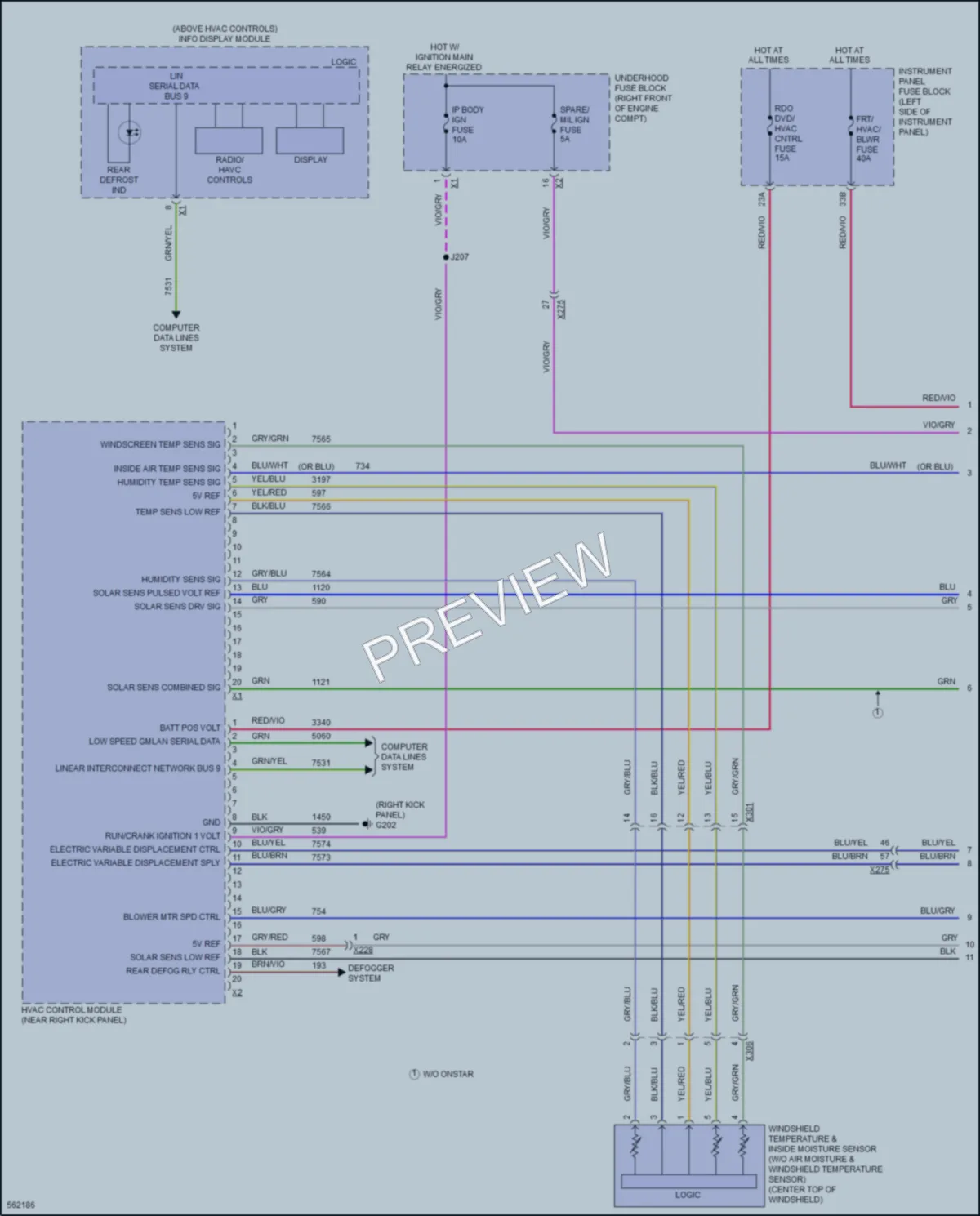 2017 Cadillac ATSV Air Conditioning wiring diagram preview