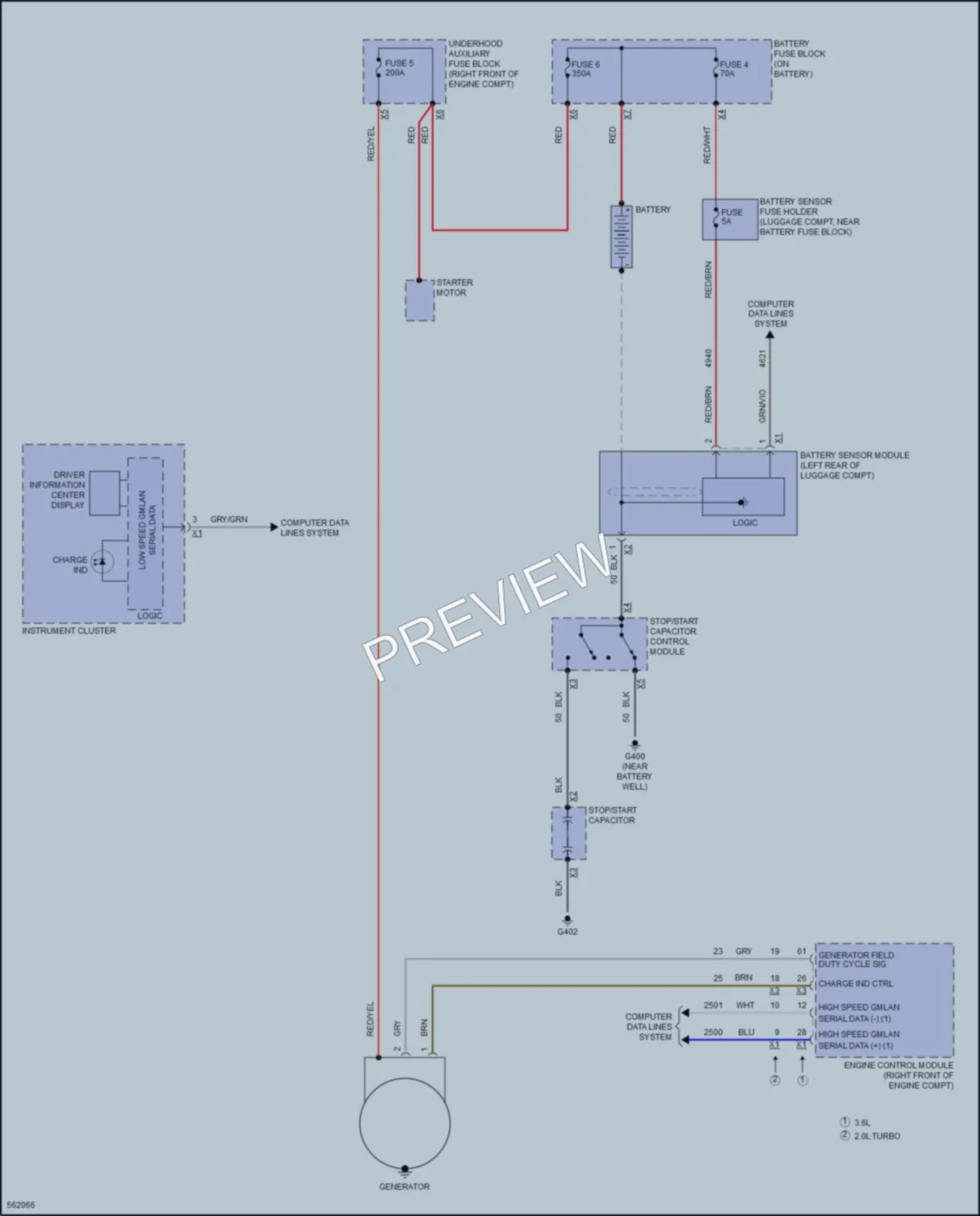 2017 Cadillac ATSV Starting Charging wiring diagram preview