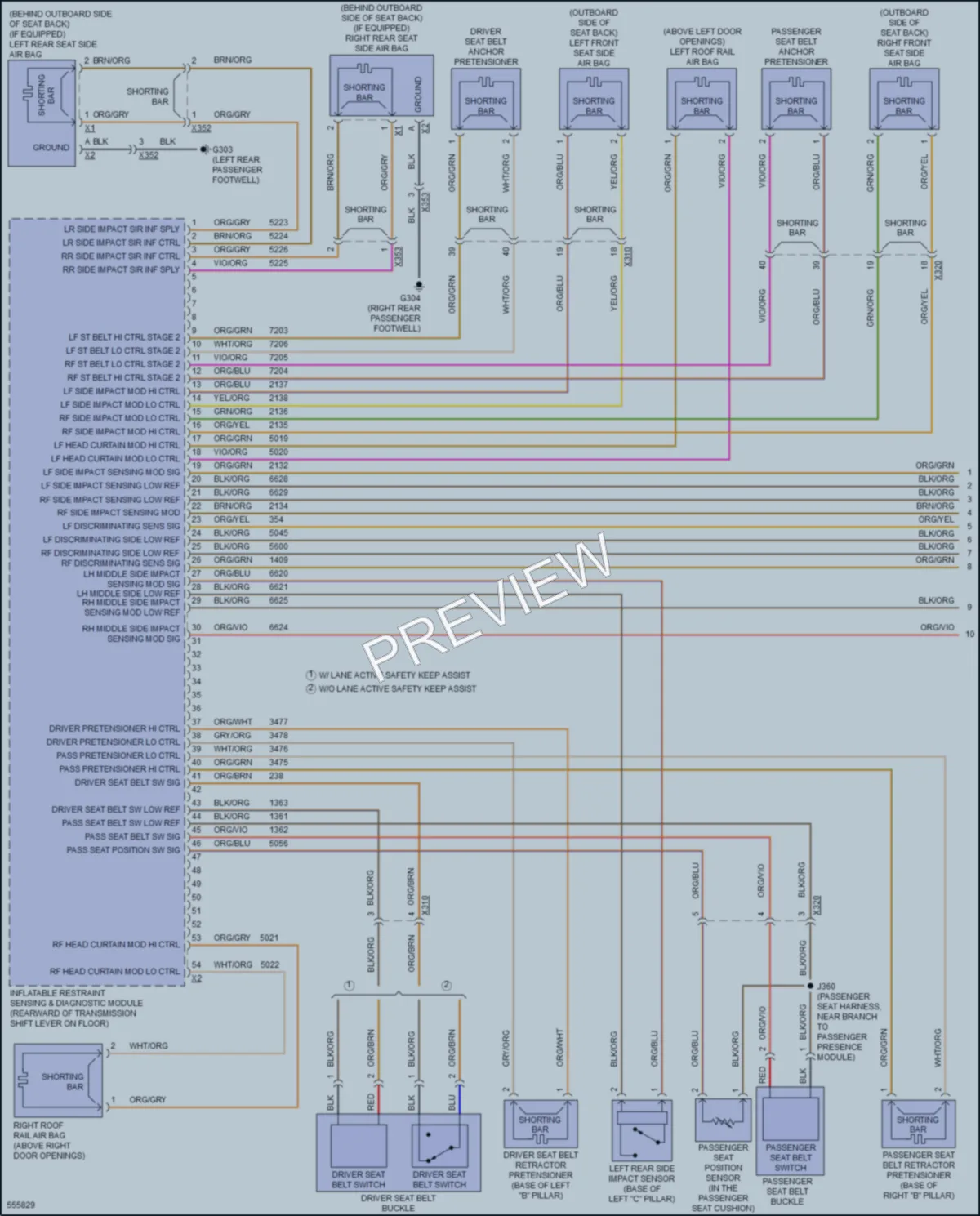 2017 Cadillac ATSV Supplemental Restraints wiring diagram preview