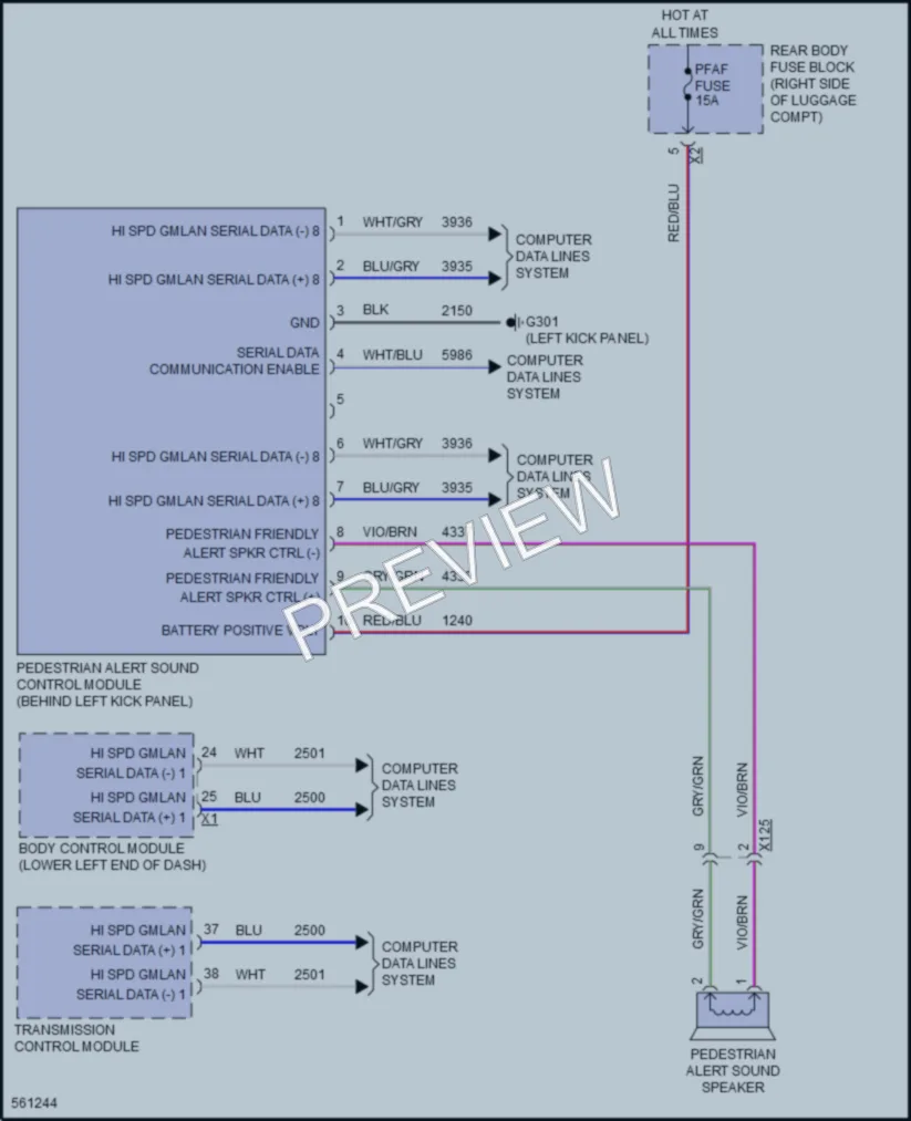 2017 Cadillac CT6 Active Bodyworks wiring diagram preview