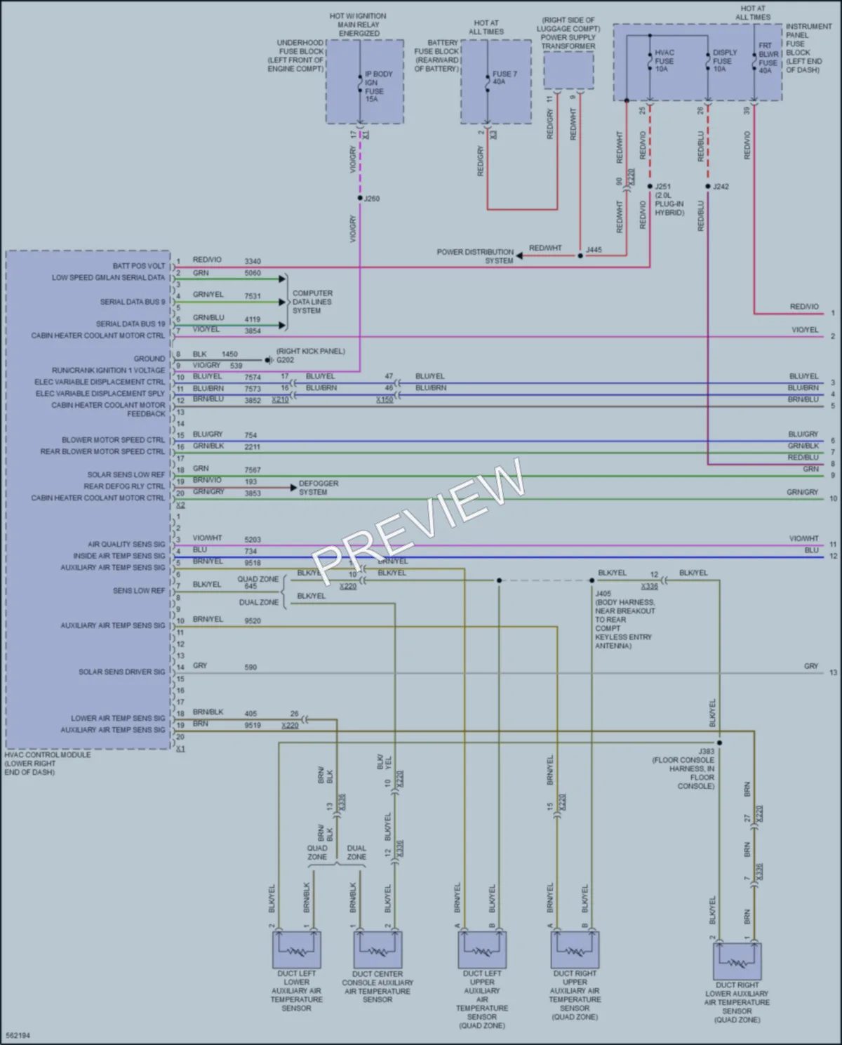 2017 Cadillac CT6 Air Conditioning wiring diagram preview