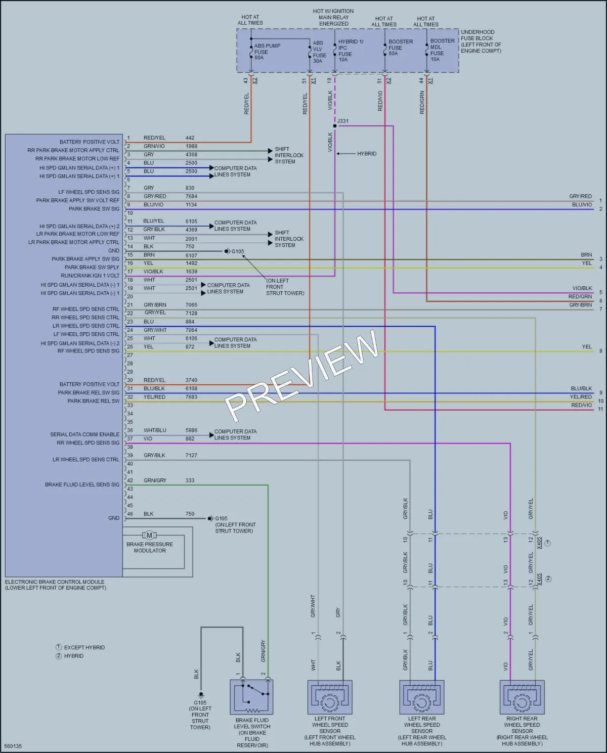 2017 Cadillac CT6 Anti Lock Brakes wiring diagram preview