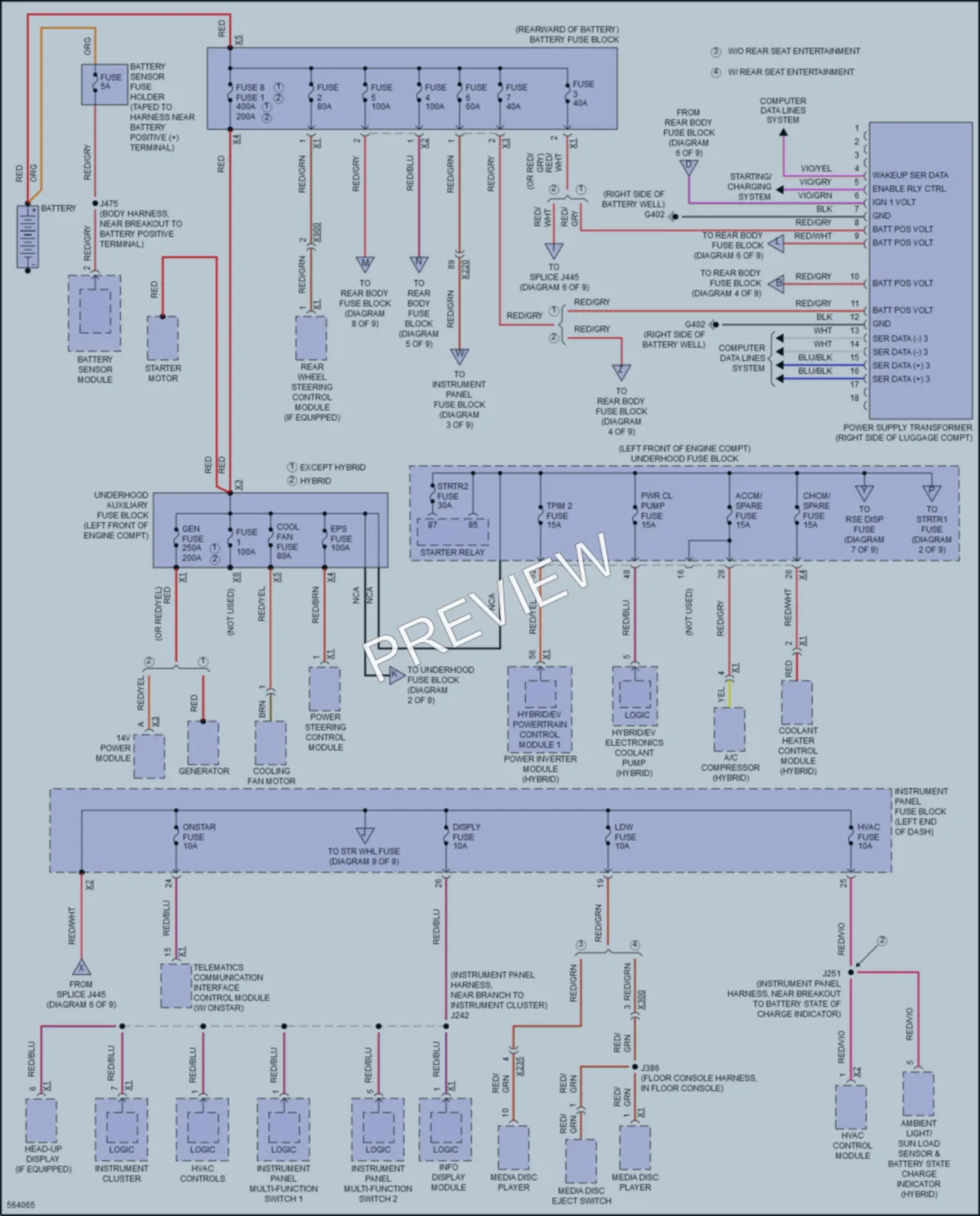 2017 Cadillac CT6 Power Distribution wiring diagram preview