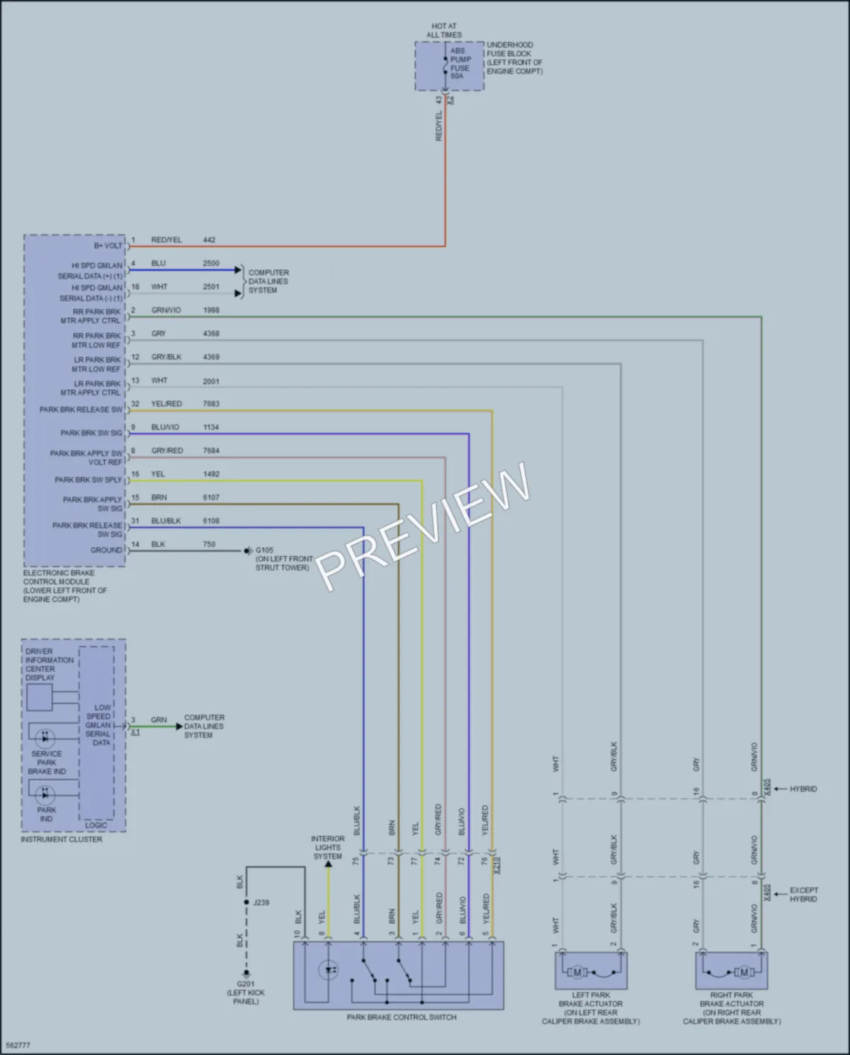 2017 Cadillac CT6 Shift Interlock wiring diagram preview