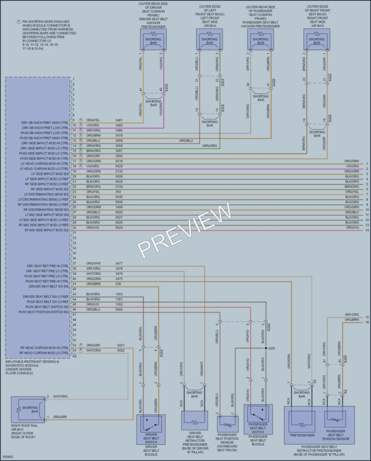 2017 Cadillac CT6 Supplemental Restraints wiring diagram preview