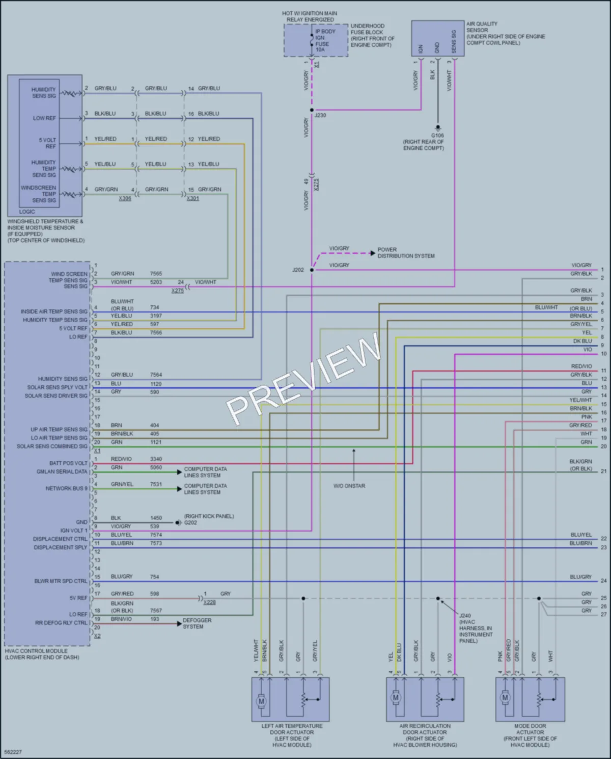 2017 Cadillac CTS Air Conditioning wiring diagram preview