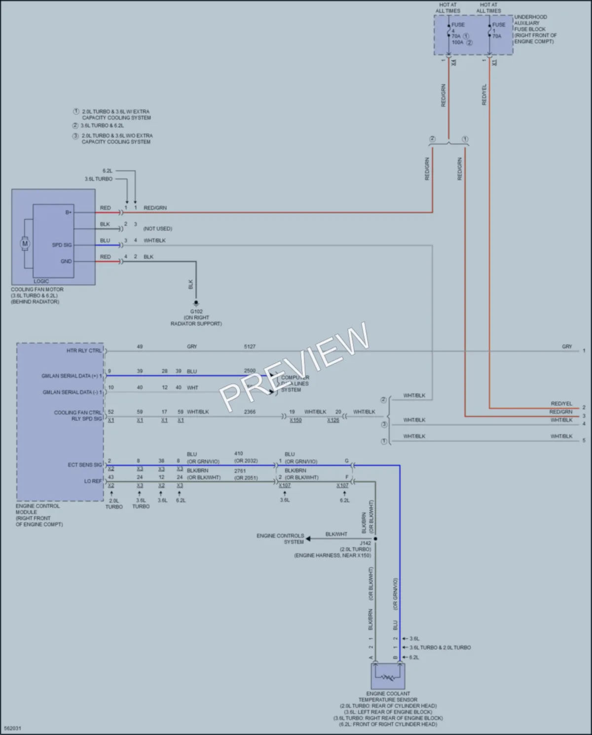 2017 Cadillac CTSV Cooling Fan wiring diagram preview