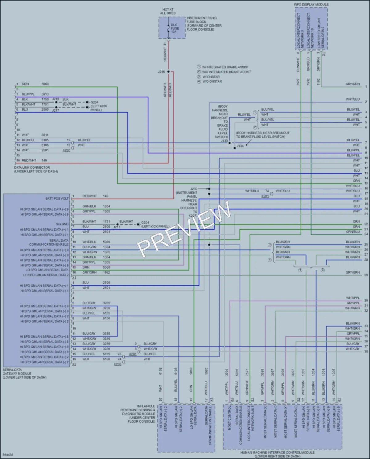 2017 Cadillac XT5 Computer Data Lines wiring diagram preview