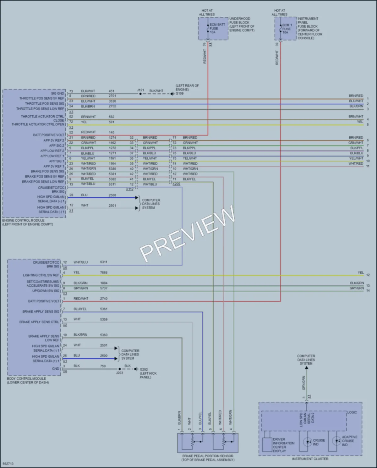2017 Cadillac XT5 Cruise Control wiring diagram preview