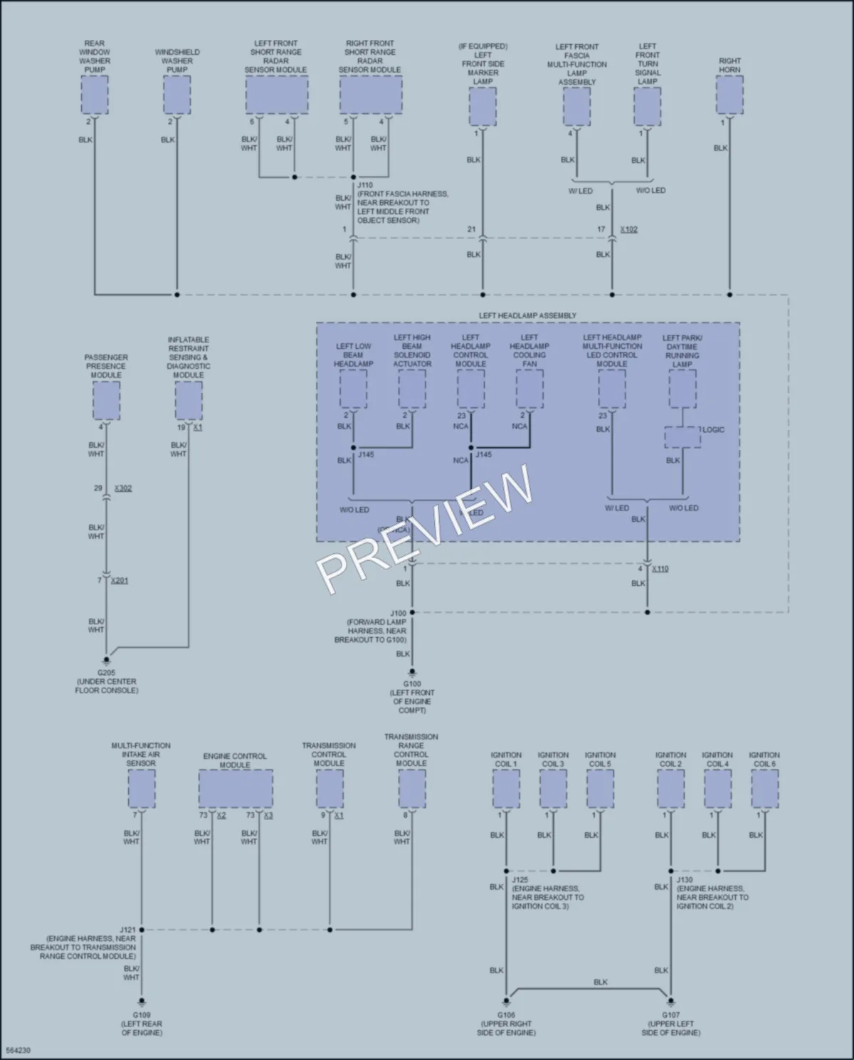 2017 Cadillac XT5 Ground Distribution wiring diagram preview