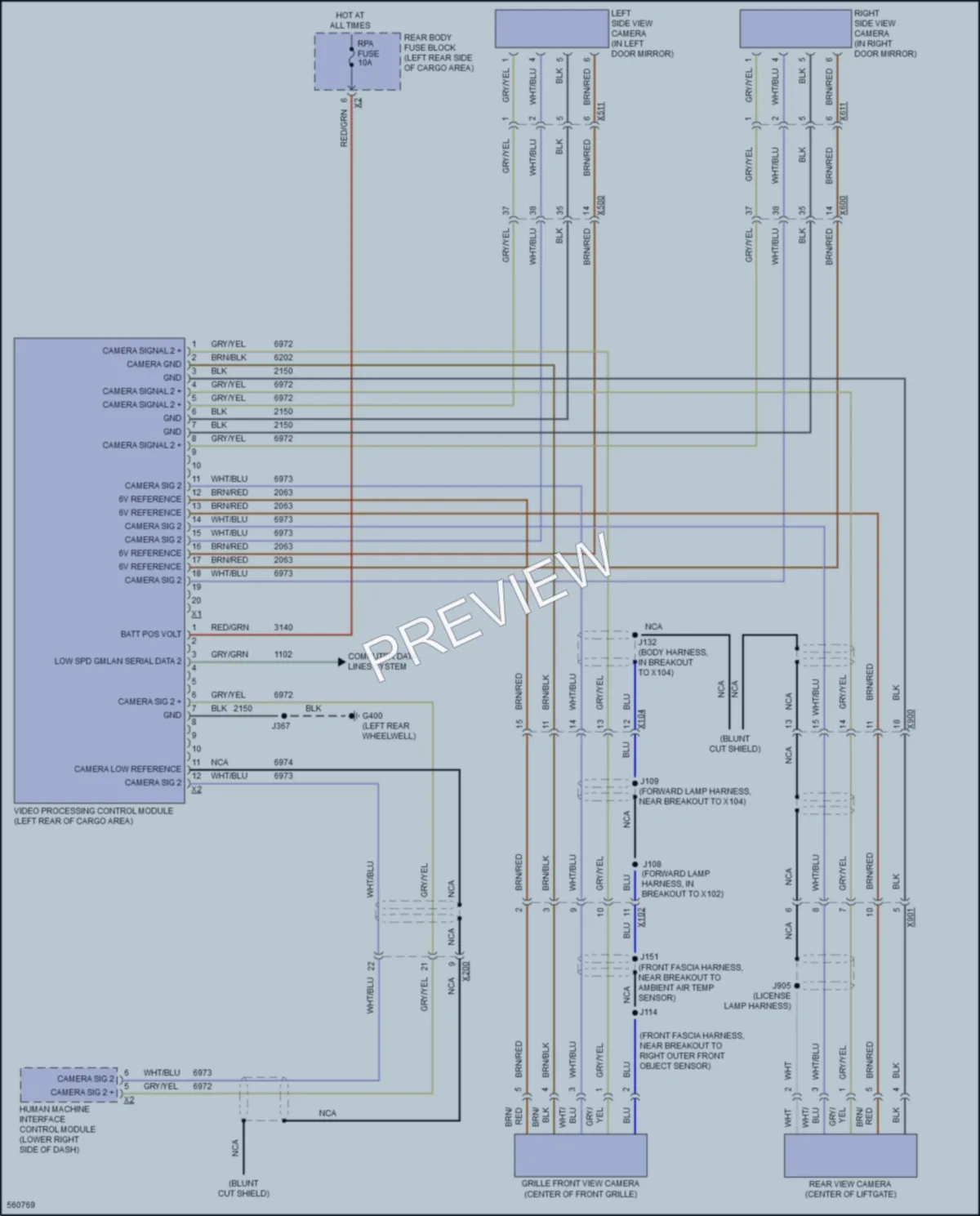 2017 Cadillac XT5 Navigation wiring diagram preview