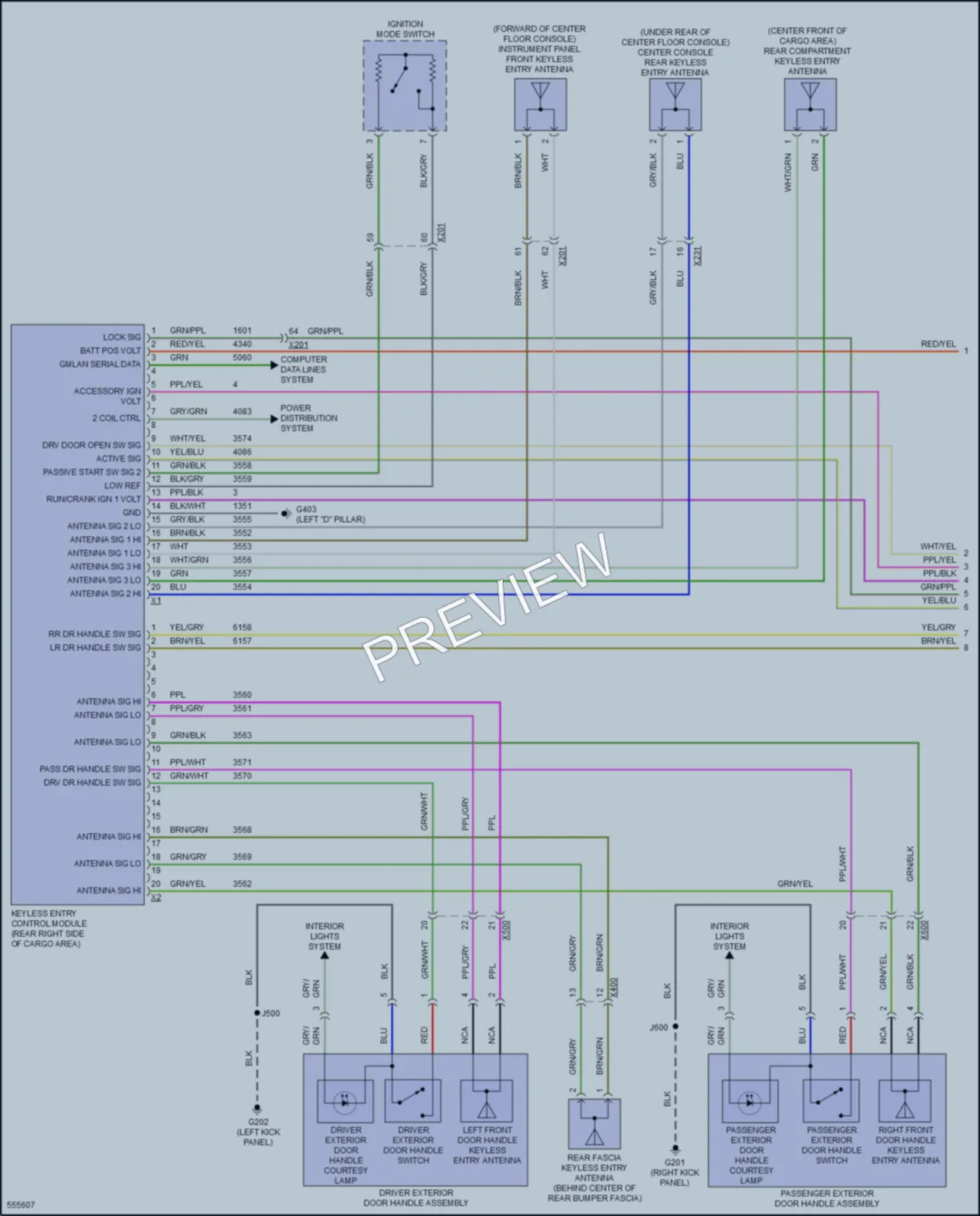 2017 Cadillac XT5 Power Door Locks wiring diagram preview
