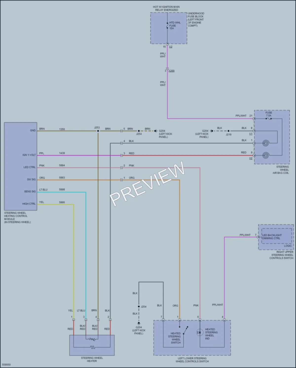 2017 Cadillac XT5 Power Seats wiring diagram preview