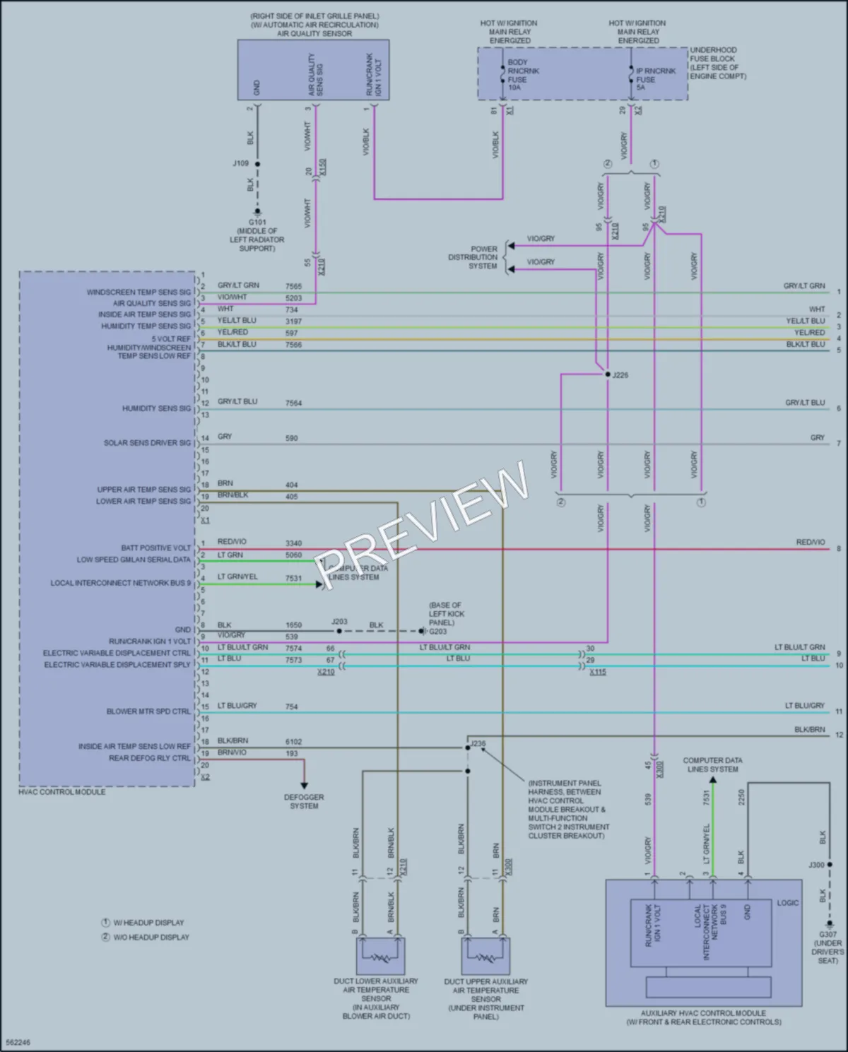 2017 Cadillac XTS Air Conditioning wiring diagram preview