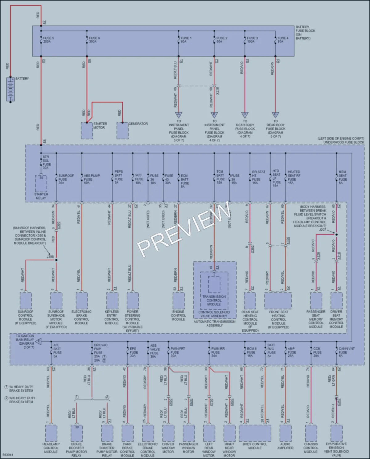 2017 Cadillac XTS Power Distribution wiring diagram preview