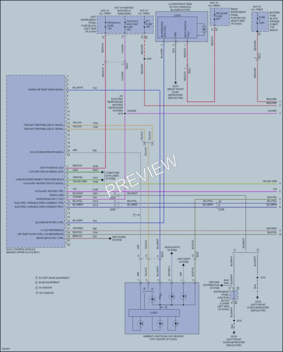 2017 Chevrolet 1500Silverado Air Conditioning wiring diagram preview