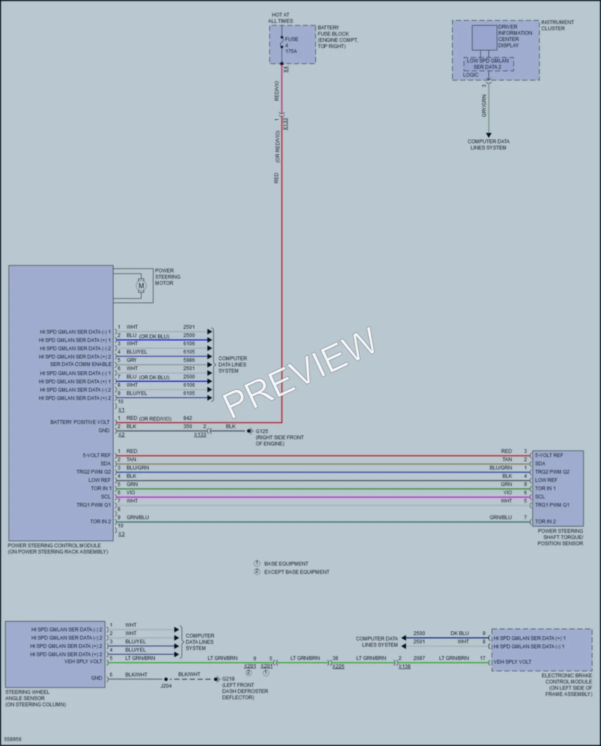 2017 Chevrolet 1500Silverado Electronic Power Steering wiring diagram preview
