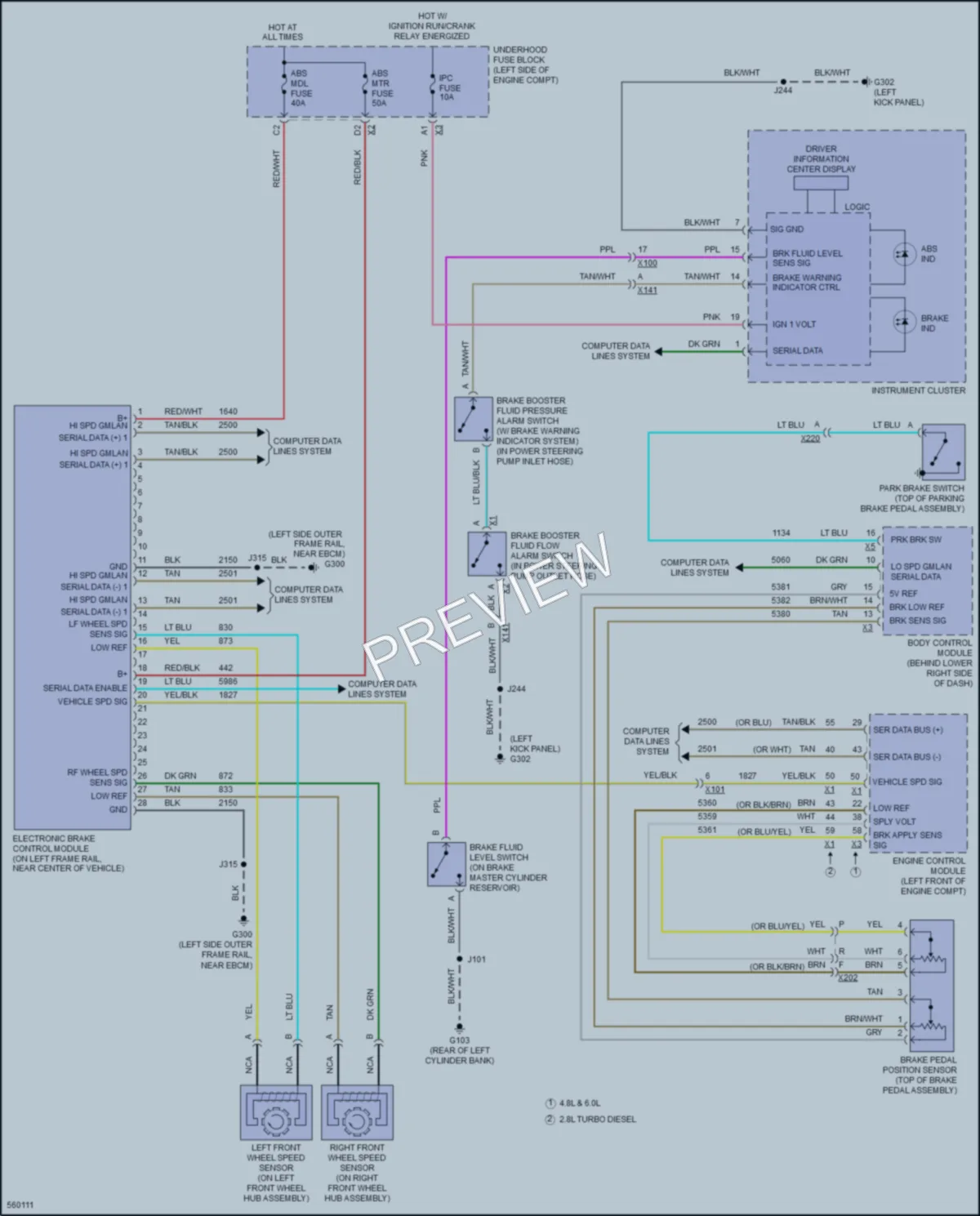 2017 Chevrolet 2500Express Anti Lock Brakes wiring diagram preview