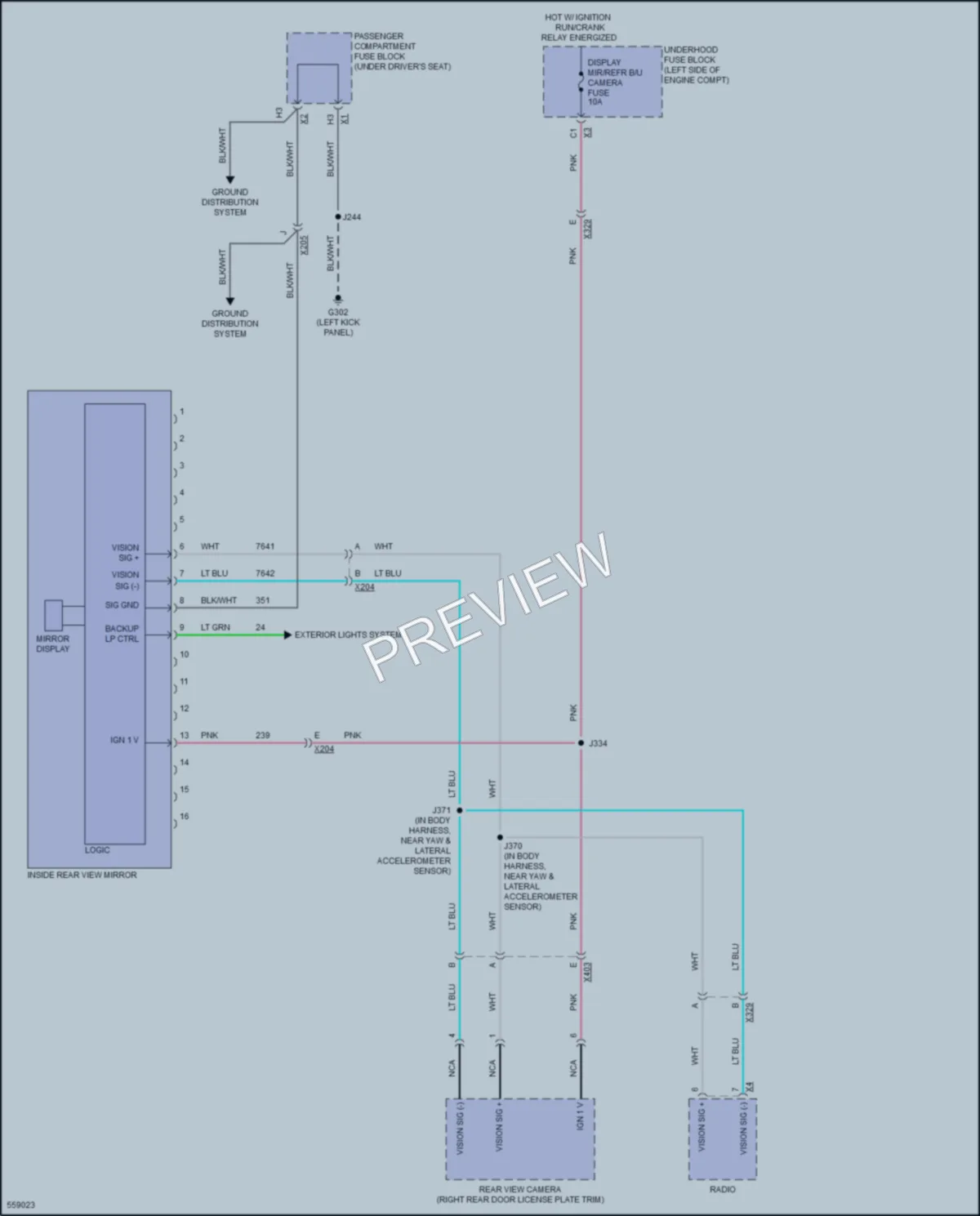 2017 Chevrolet 2500Express Power Mirrors wiring diagram preview