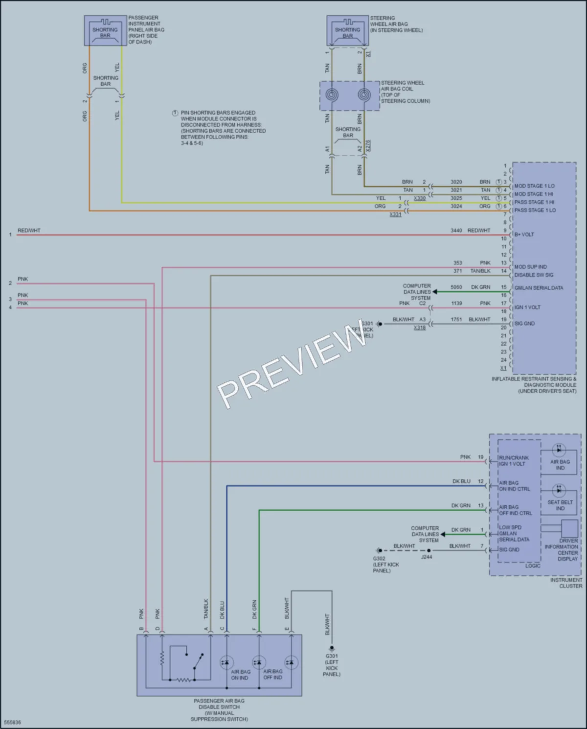 2017 Chevrolet 2500Express Supplemental Restraints wiring diagram preview