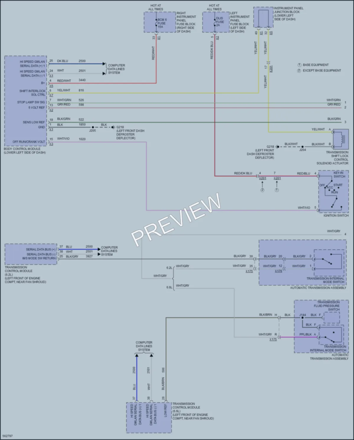 2017 Chevrolet 2500HDSilverado Shift Interlock wiring diagram preview