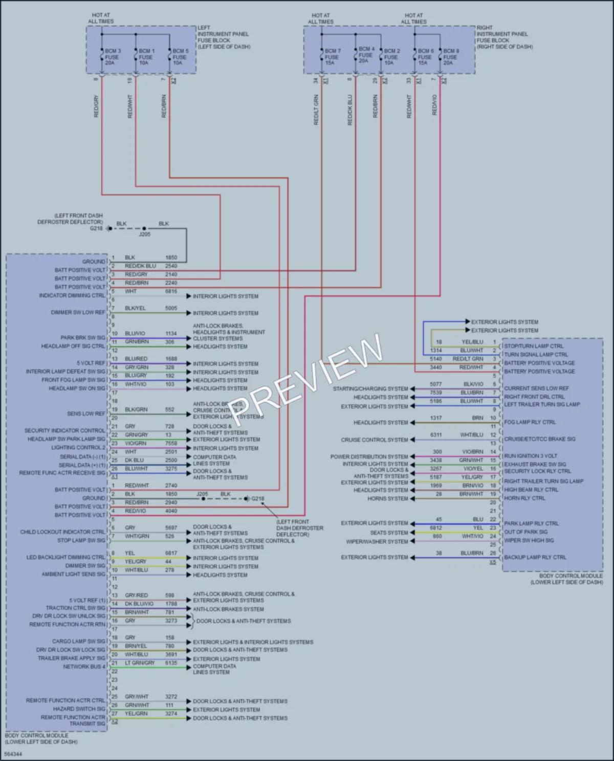 2017 Chevrolet 3500HDSilverado Body Control Modules wiring diagram preview