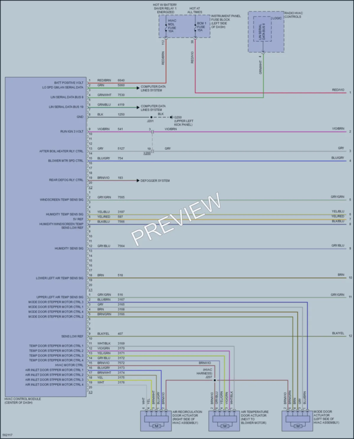 2017 Chevrolet Bolt Air Conditioning wiring diagram preview