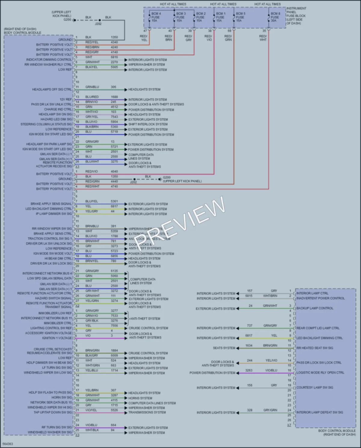 2017 Chevrolet BoltEV Body Control Modules wiring diagram preview