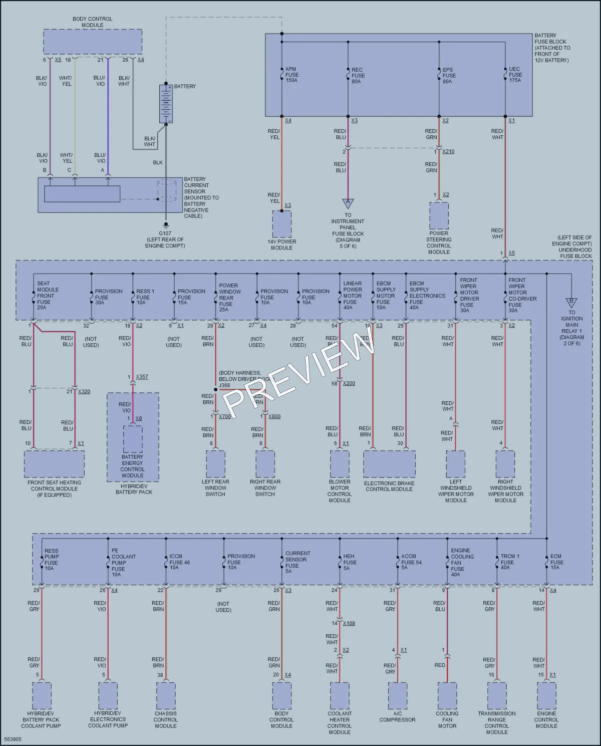 2017 Chevrolet BoltEV Power Distribution wiring diagram preview