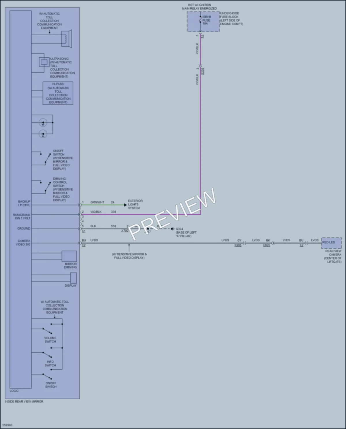 2017 Chevrolet BoltEV Power Mirrors wiring diagram preview