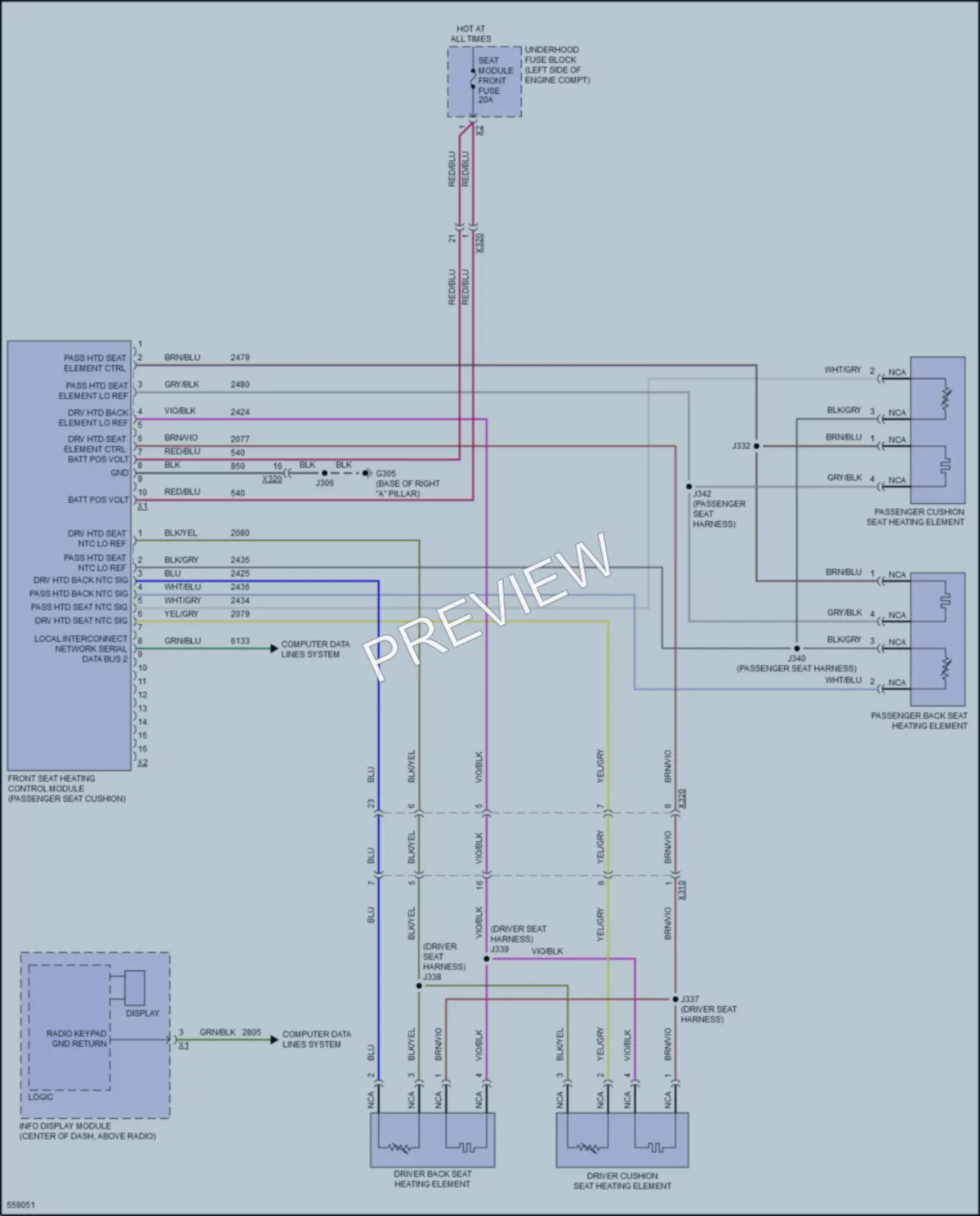 2017 Chevrolet BoltEV Power Seats wiring diagram preview