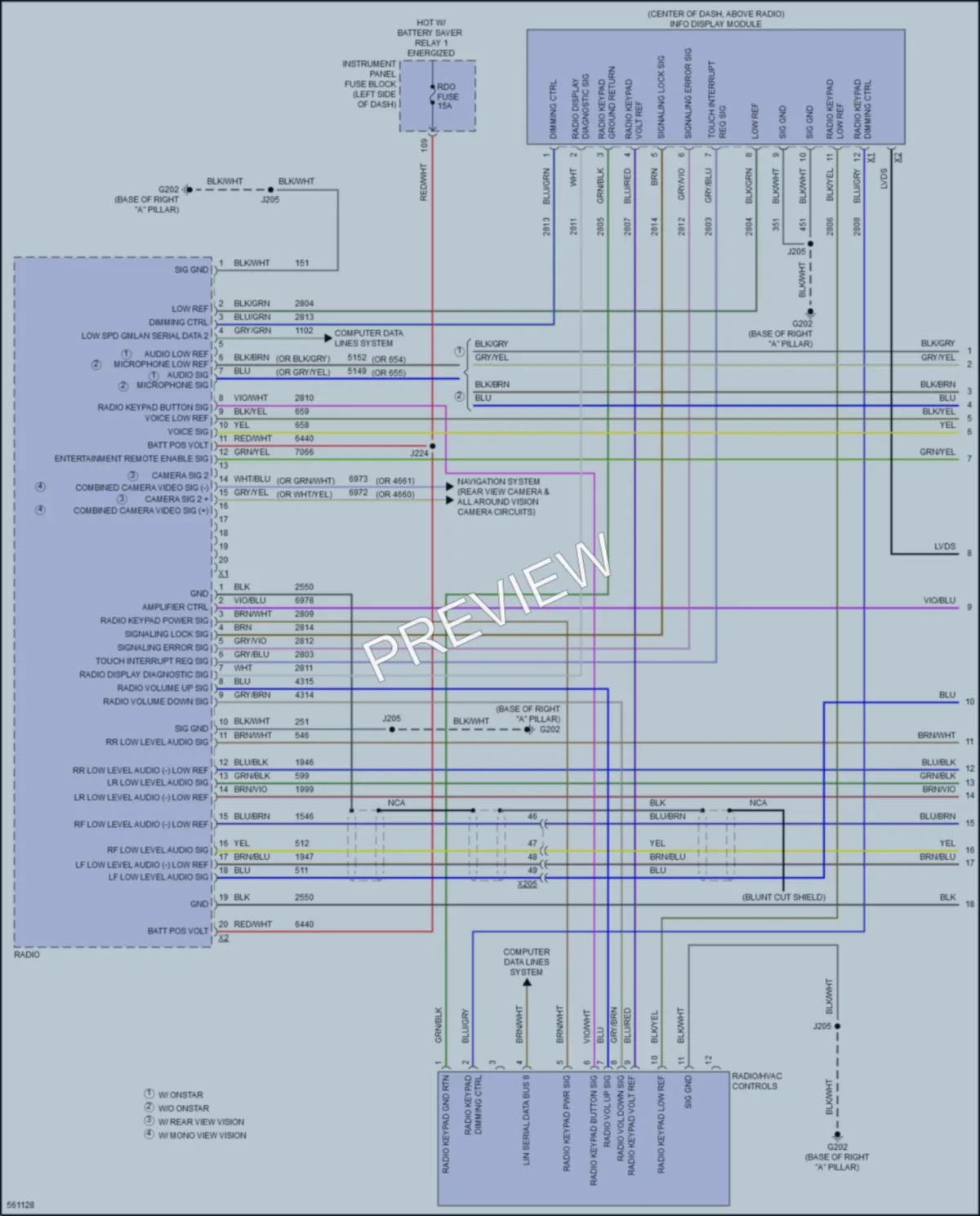 2017 Chevrolet BoltEV Radio wiring diagram preview