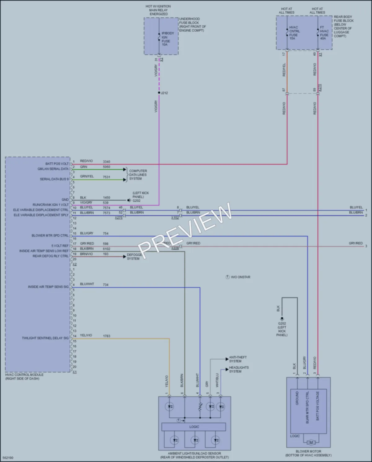 2017 Chevrolet Camaro Air Conditioning wiring diagram preview