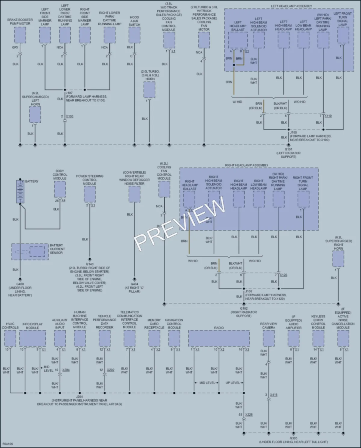 2017 Chevrolet Camaro Ground Distribution wiring diagram preview