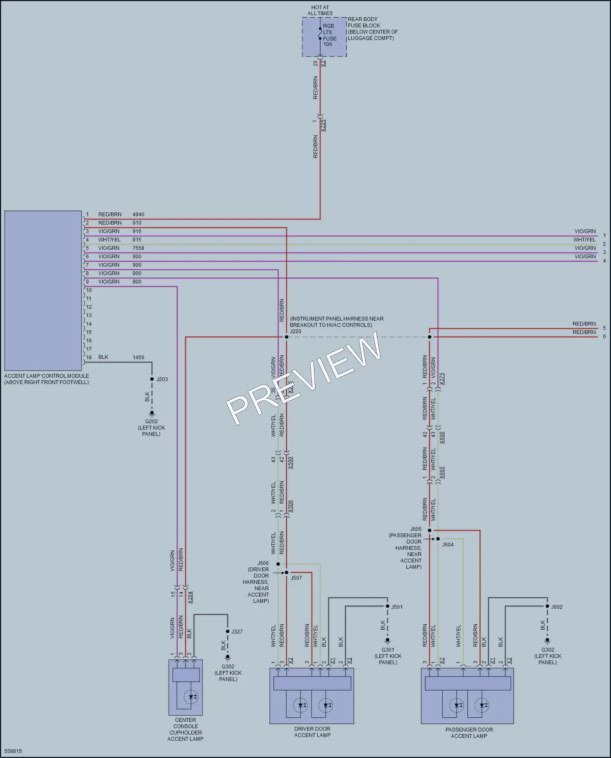 2017 Chevrolet Camaro Interior Lights wiring diagram preview