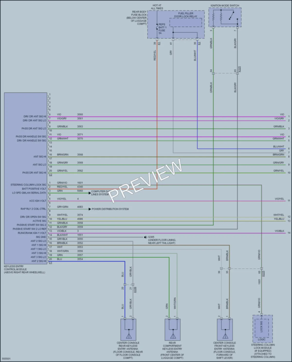 2017 Chevrolet Camaro Power Door Locks wiring diagram preview