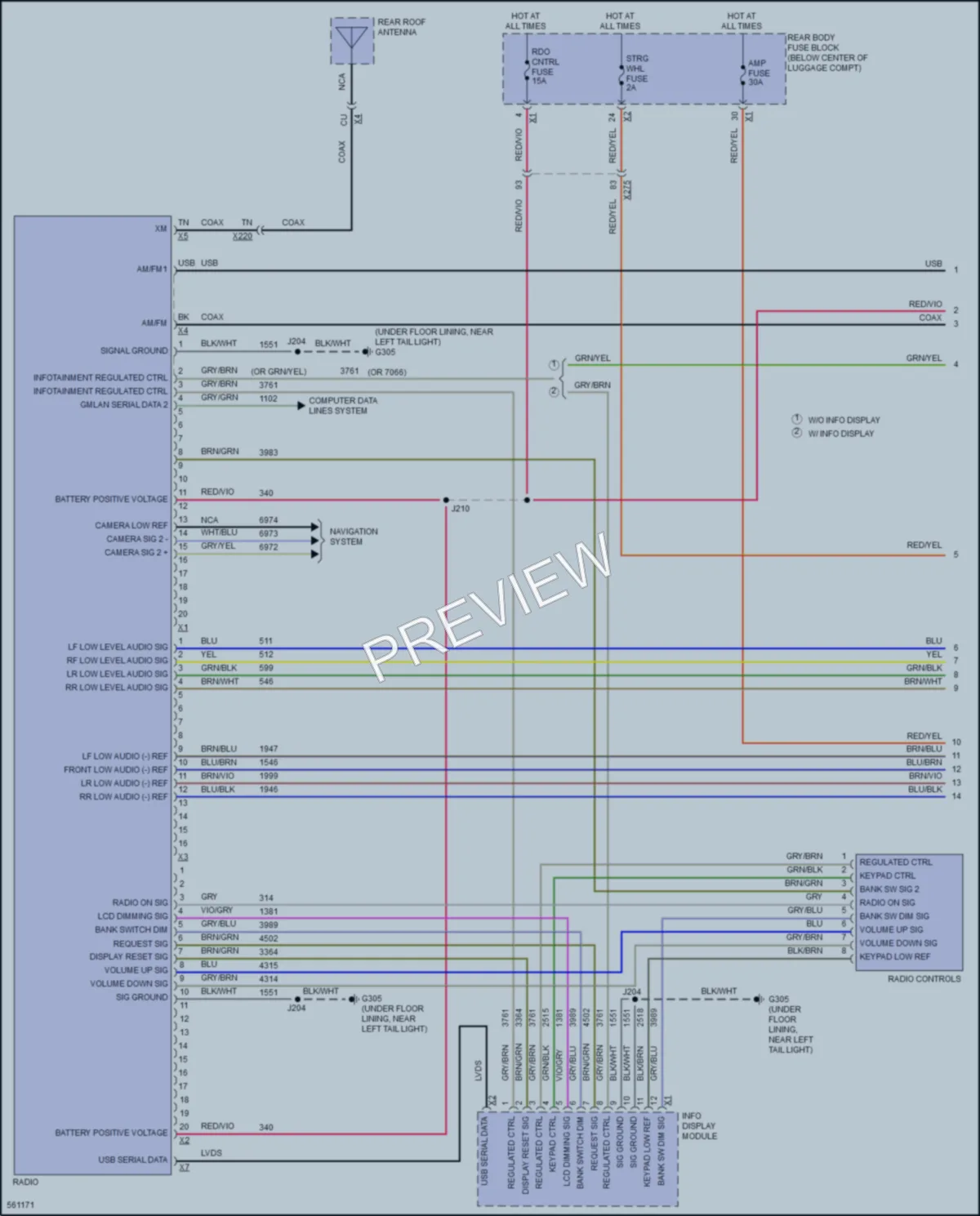 2017 Chevrolet Camaro Radio wiring diagram preview