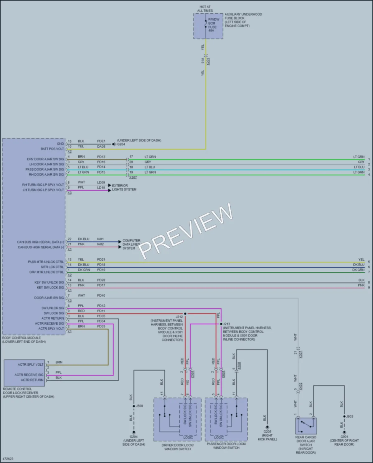 2017 Chevrolet CityExpress Anti Theft wiring diagram preview