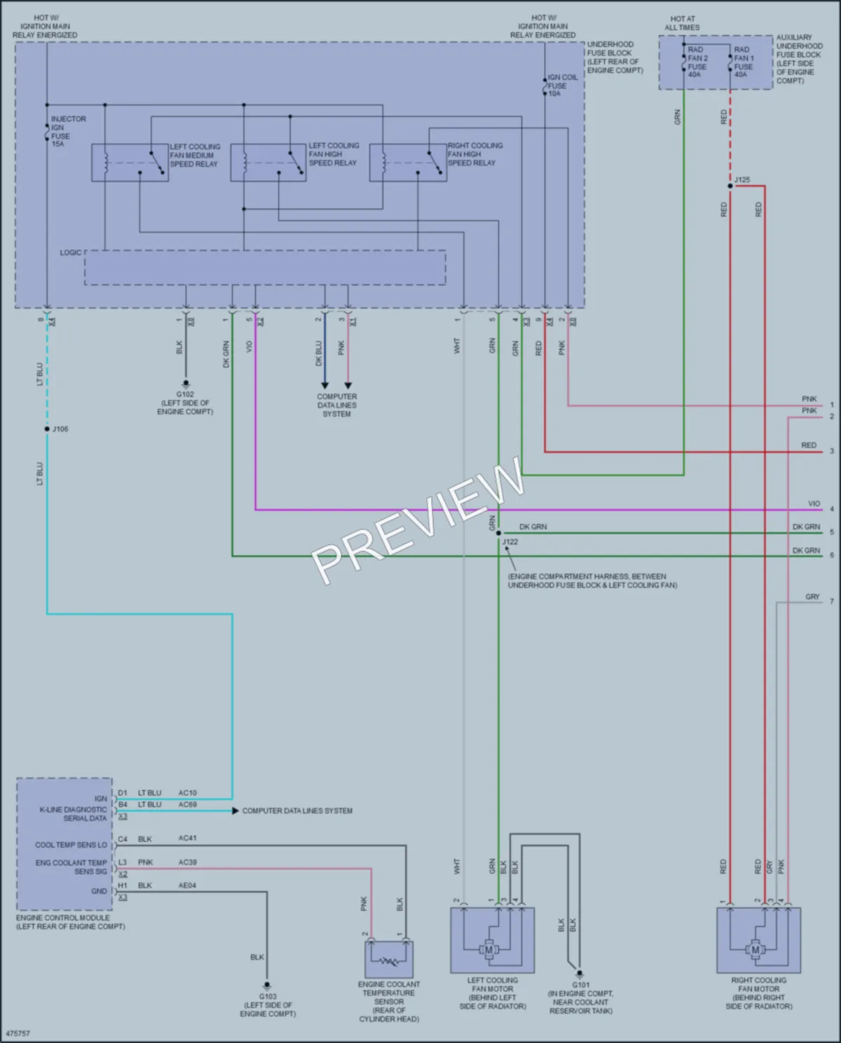 2017 Chevrolet CityExpress Cooling Fan wiring diagram preview
