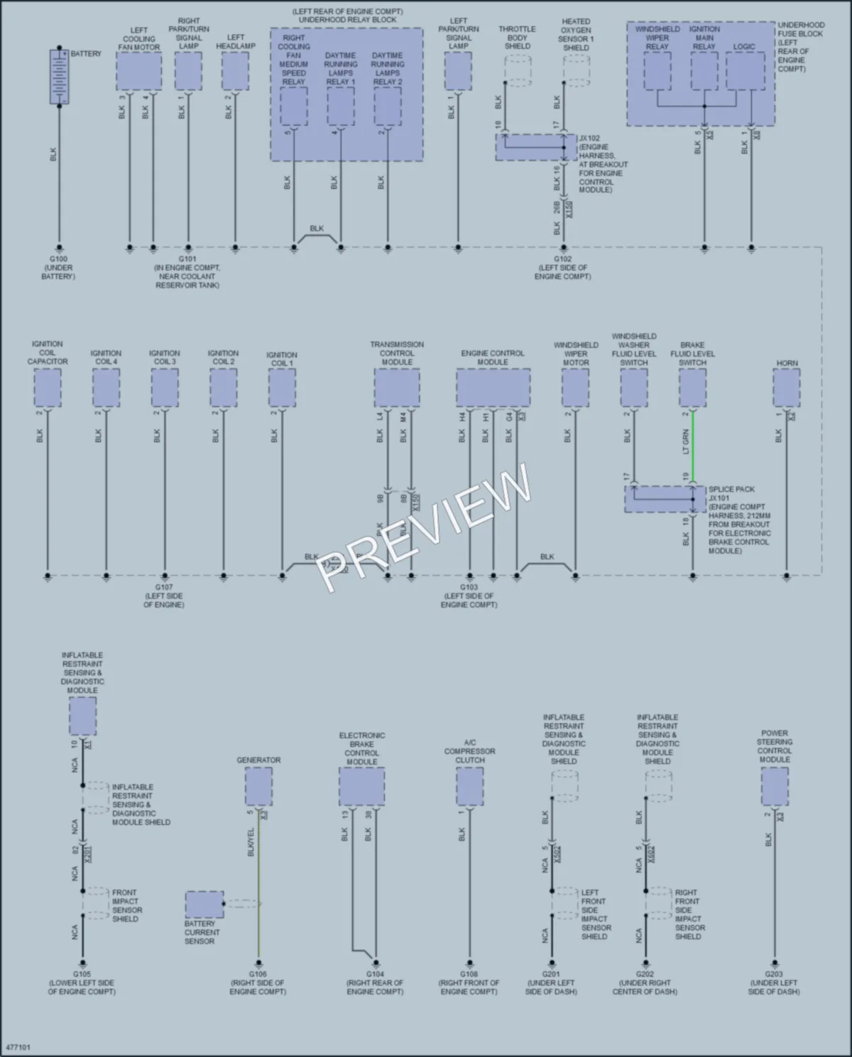 2017 Chevrolet CityExpress Ground Distribution wiring diagram preview