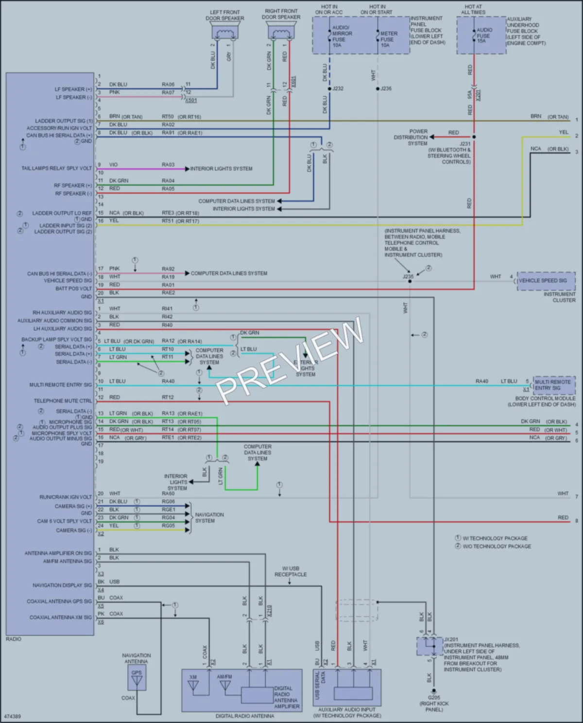 2017 Chevrolet CityExpress Radio wiring diagram preview