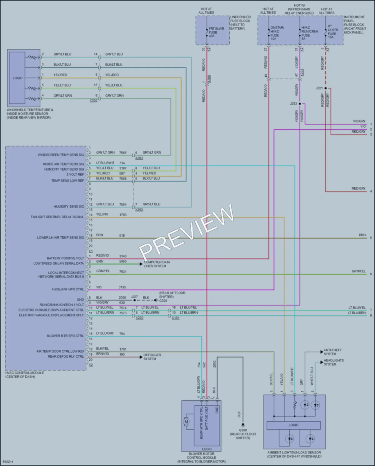 2017 Chevrolet Colorado Air Conditioning wiring diagram preview