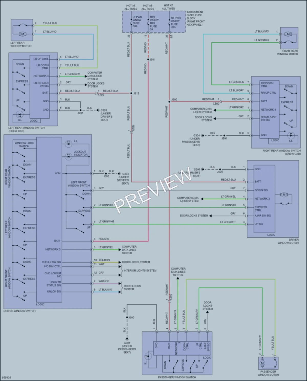 2017 Chevrolet Colorado Power Windows wiring diagram preview