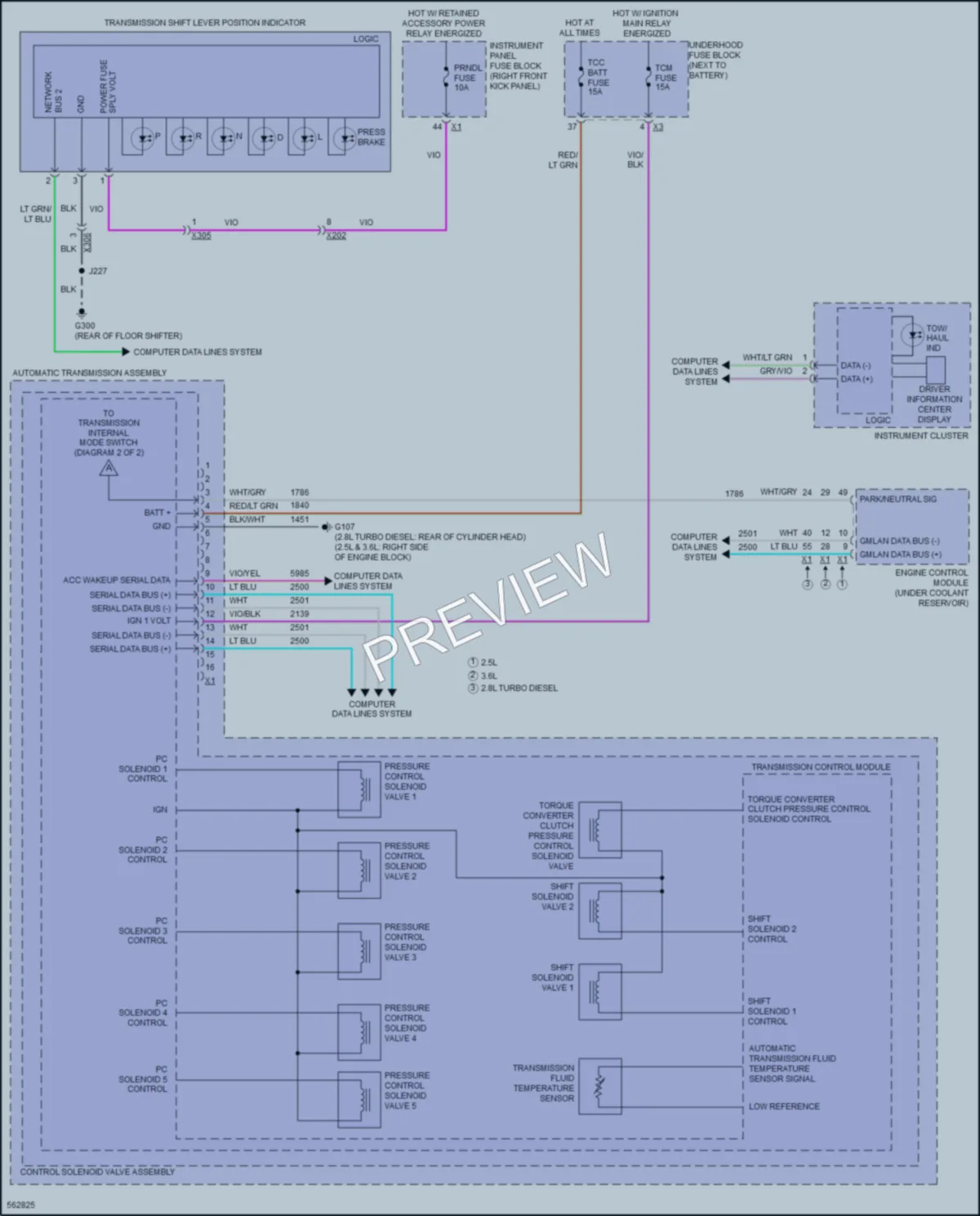 2017 Chevrolet Colorado Transmission wiring diagram preview
