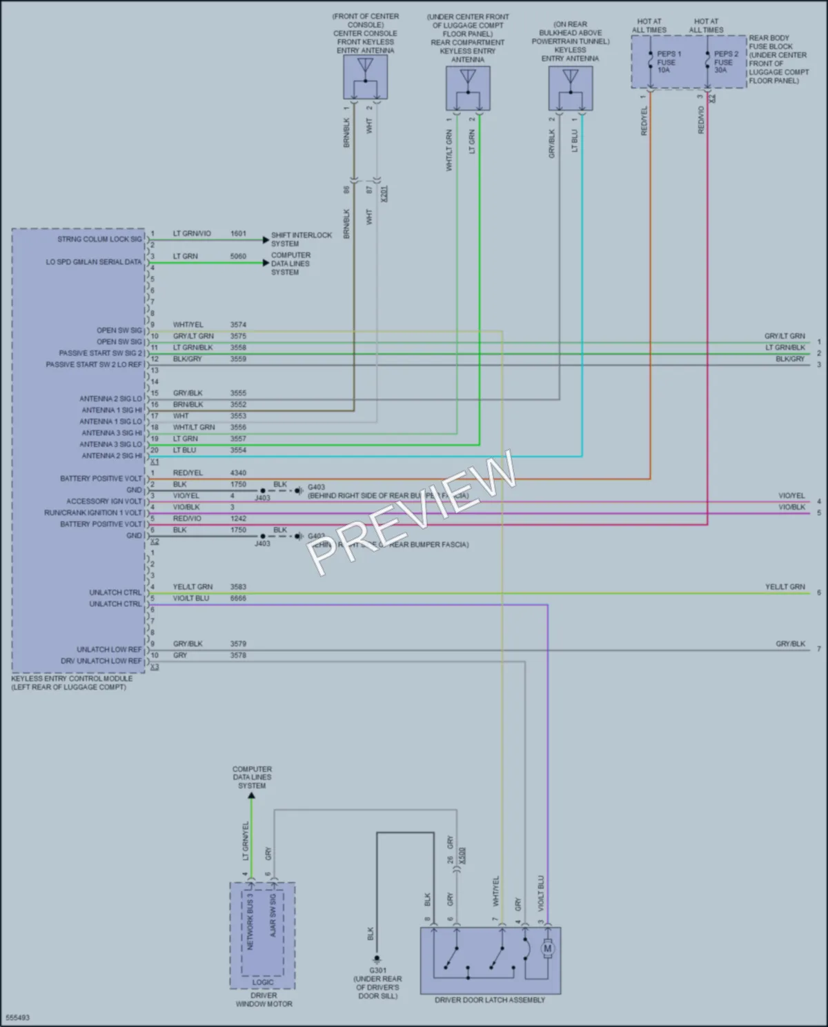 2017 Chevrolet CorvetteGrandSport Power Door Locks wiring diagram preview