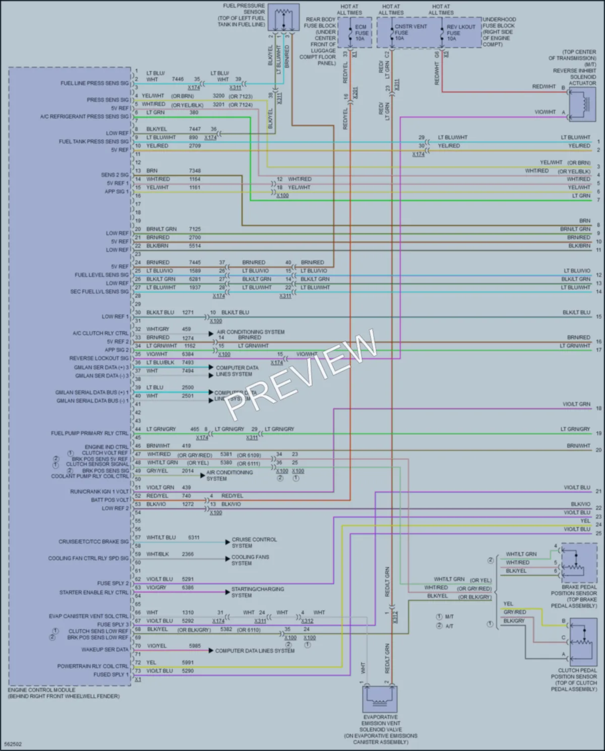 2017 Chevrolet CorvetteStingray Engine Performance wiring diagram preview