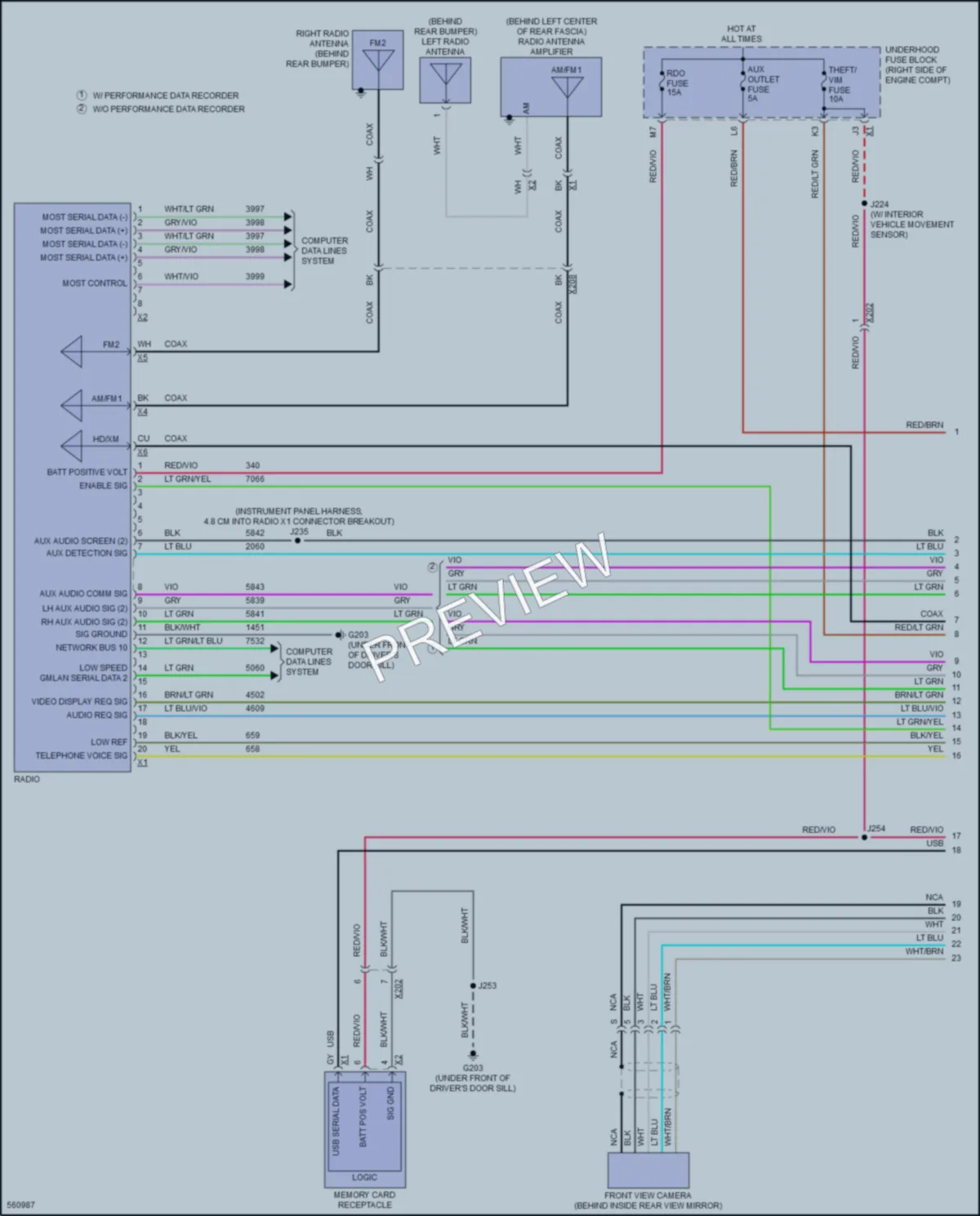 2017 Chevrolet CorvetteStingray Radio wiring diagram preview