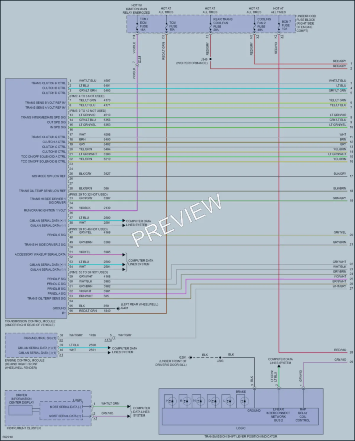 2017 Chevrolet CorvetteStingray Transmission wiring diagram preview